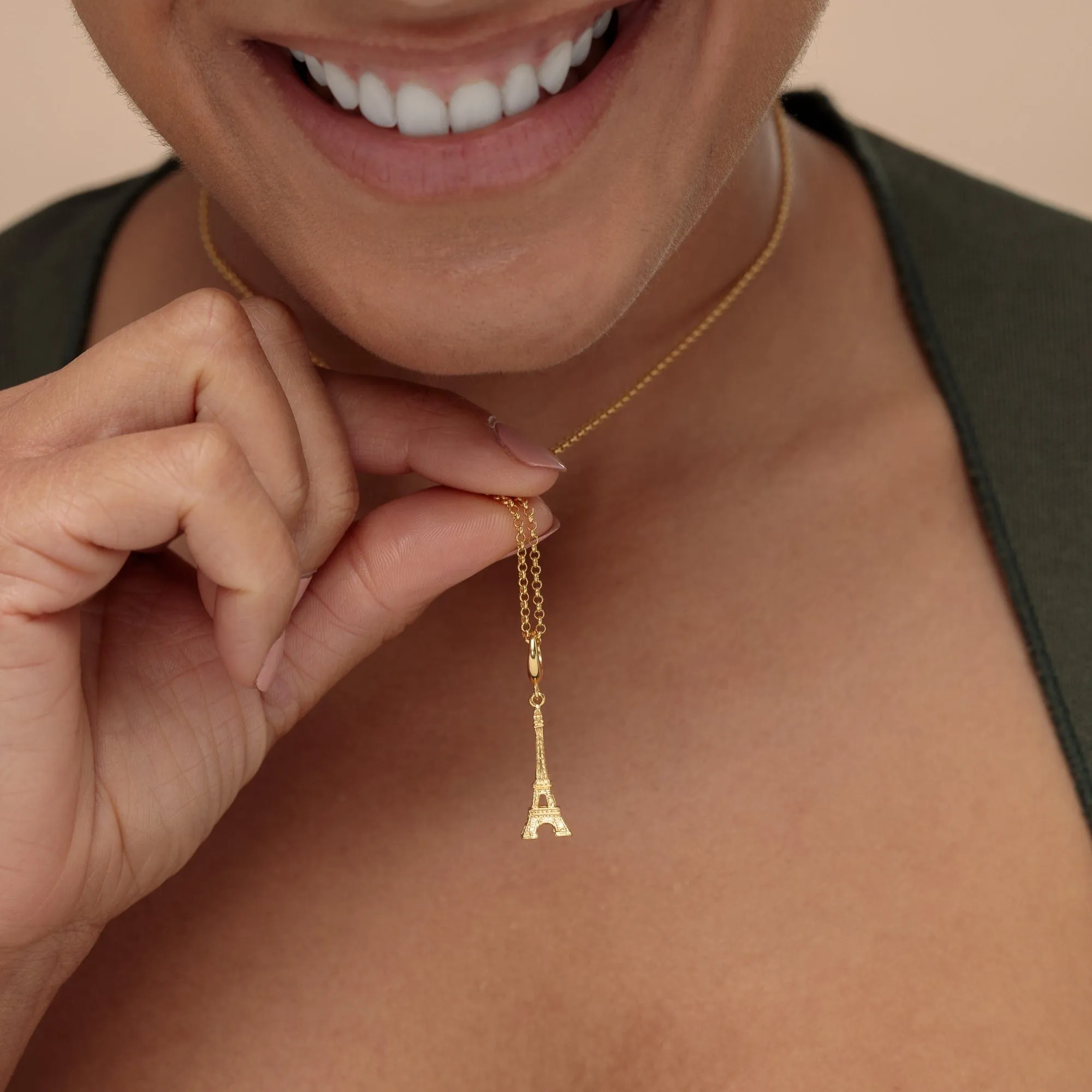 Gold Plated Eiffel Tower Charm
