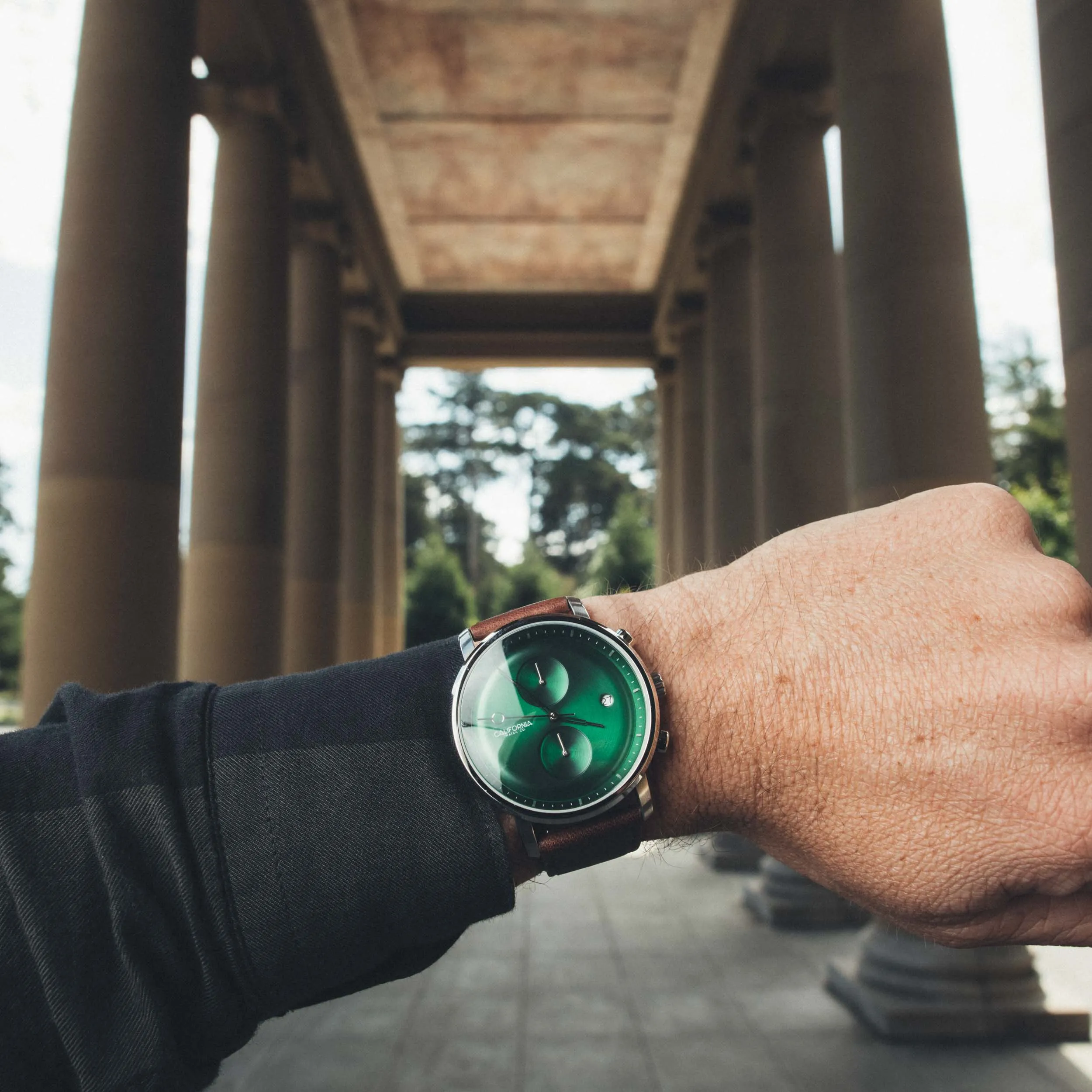 Golden Gate Chrono Leather Dark Brown Green