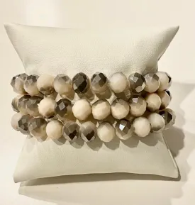 Gorgeous Hand Beaded Crystal Stretch Bracelet