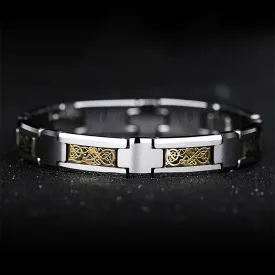 High Polished Tungsten Dragon Design Bracelet