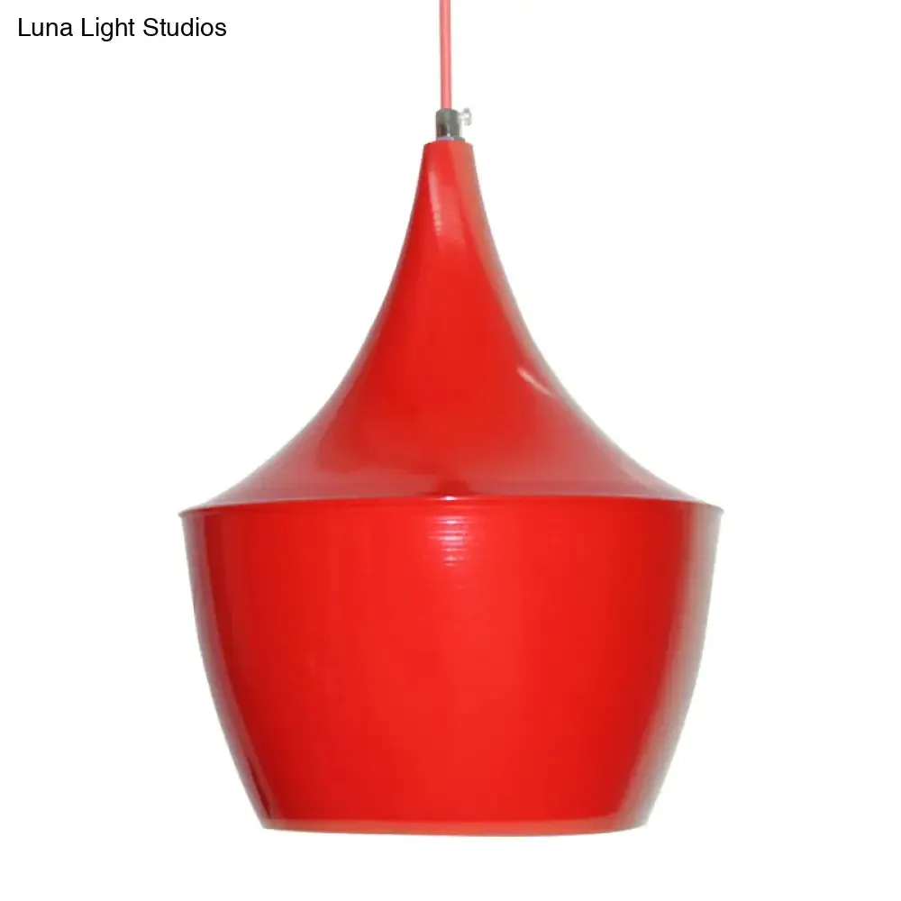Industrial Metal Pendant Light with Cone/Saucer/Urn Design - Black/White/Gold Finish and Linear/Round Canopy