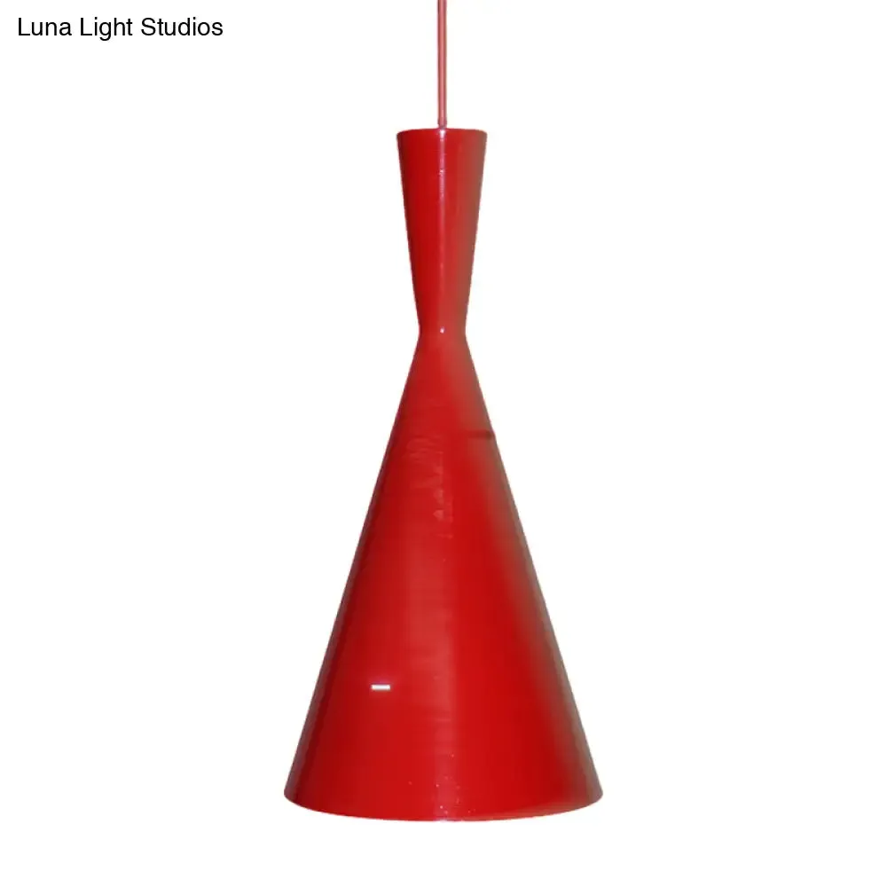 Industrial Metal Pendant Light with Cone/Saucer/Urn Design - Black/White/Gold Finish and Linear/Round Canopy