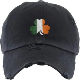 Irish Shamrock Vintage Baseball Cap Embroidered Cotton Adjustable Distressed Dad Hat