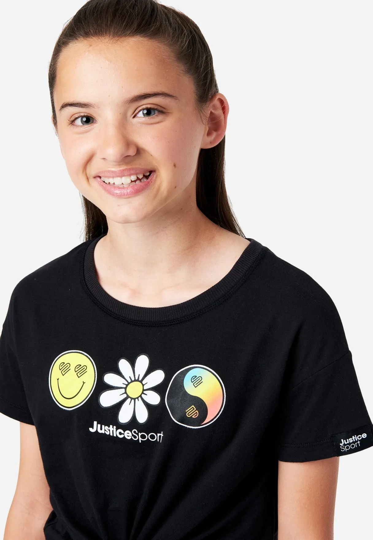 J Sport Knot Front Tee