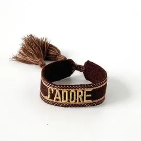 J'ADORE Adjustable Bracelet | Chocolate-Cream
