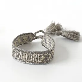 J'ADORE Adjustable Bracelet | Grey Pattern
