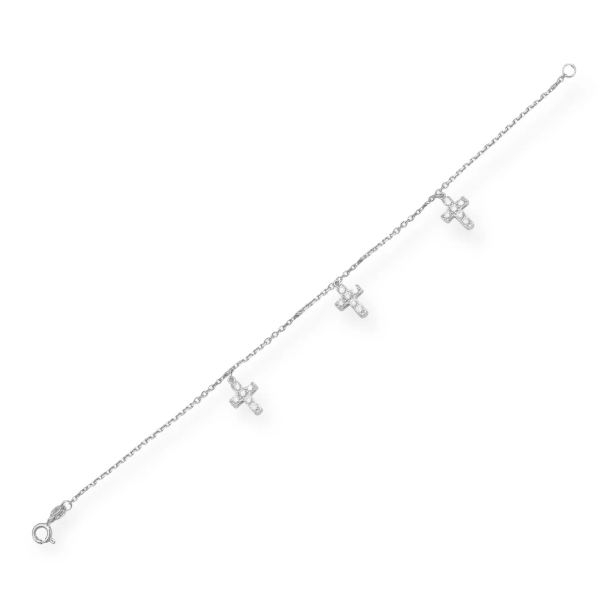 Katharine McPhee 2.25ctw Pavé Cross Bracelet - Sterling Silver