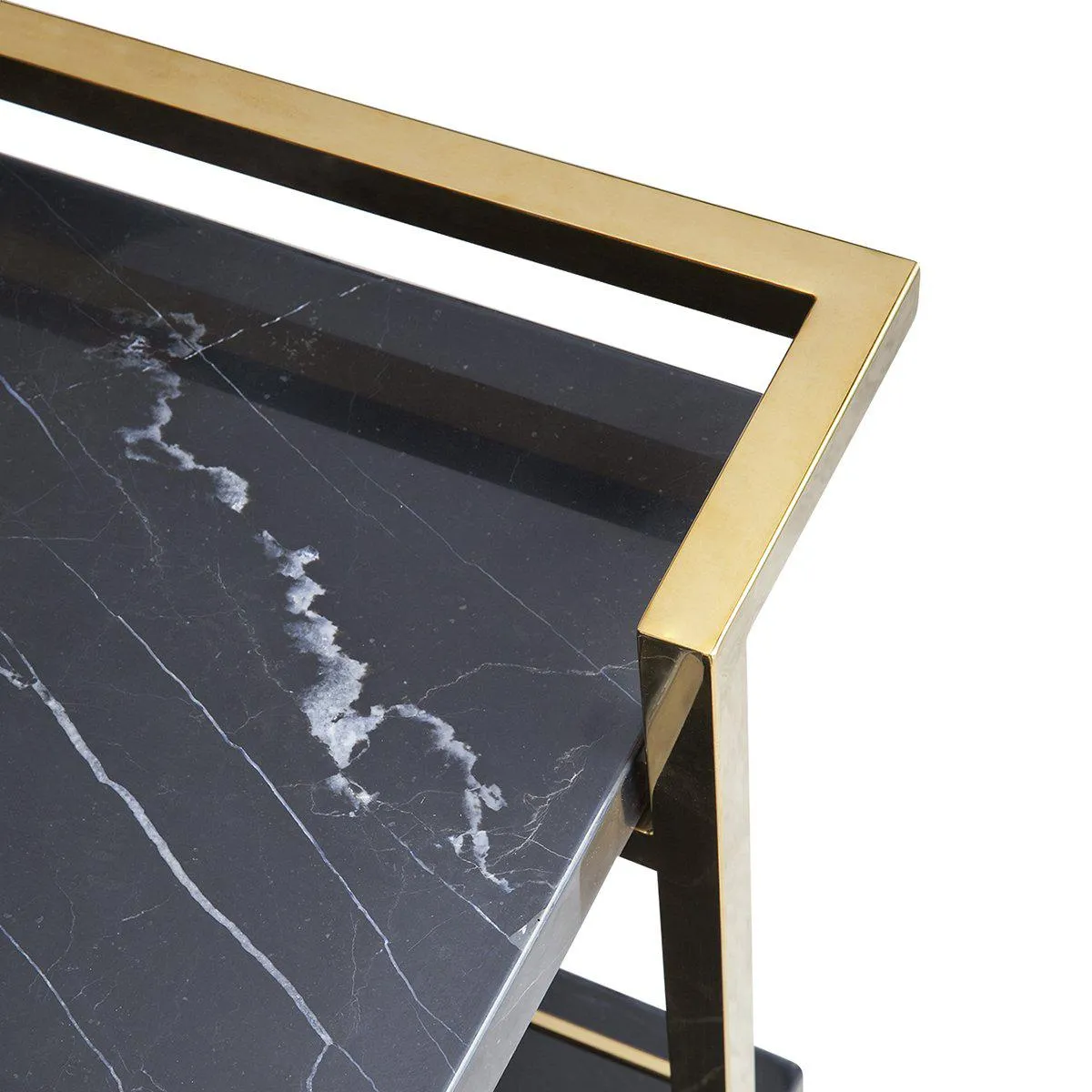 Kensington Drinks Trolley - Black & Gold