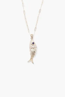 Koi Necklace Blue Topaz
