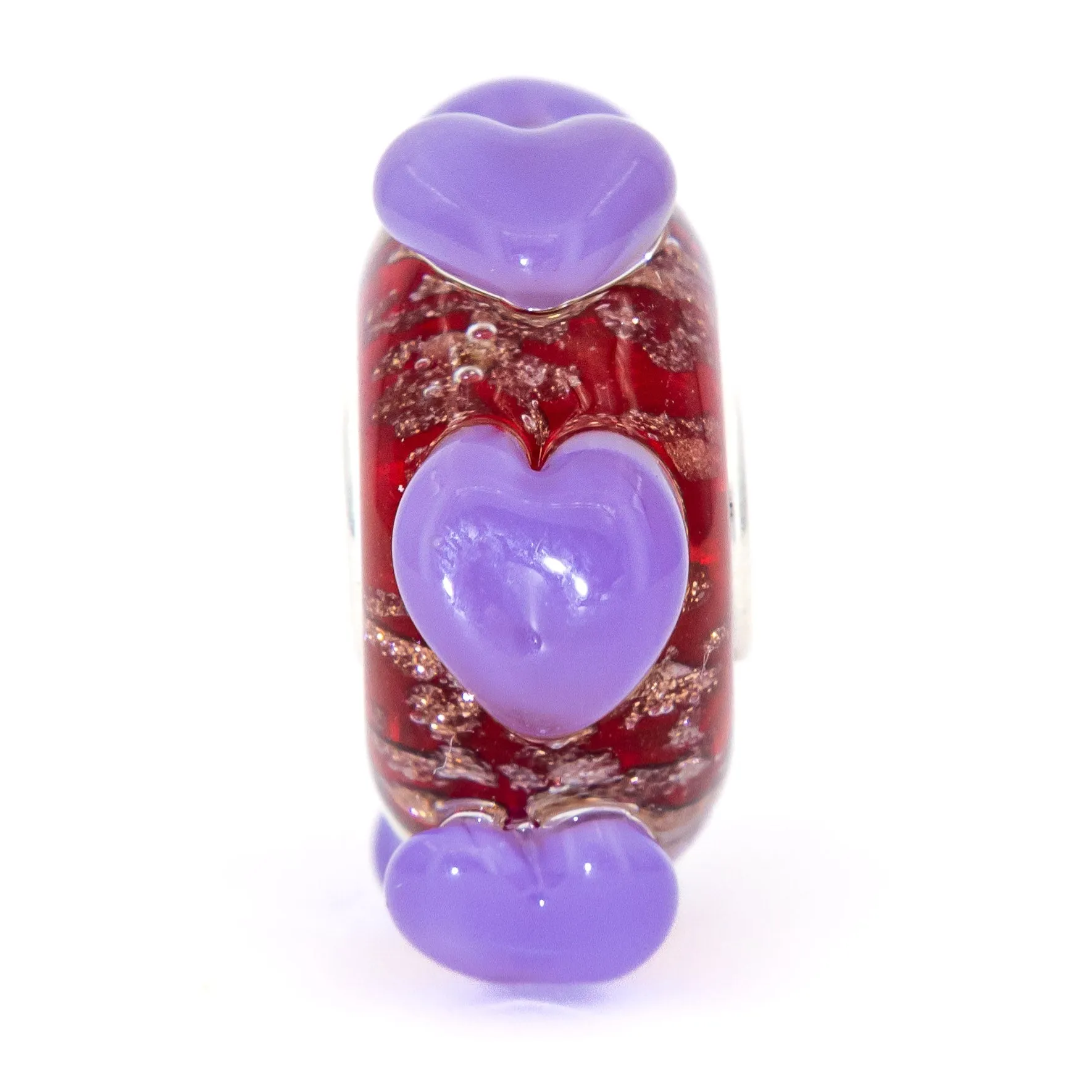 Lilac Red Gold Hearts