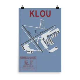 LOU  Bowman Field Airport Layout Art