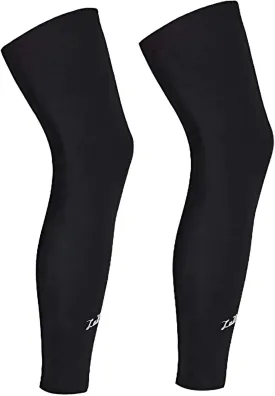 Luwint Long Compression Leg Sleeves for Women Men Comfortable and Non-Slip UV Protection Leg Knee Brace Supports for Sports Basketball Running Cycling, Black, 1 Pair (Medium)