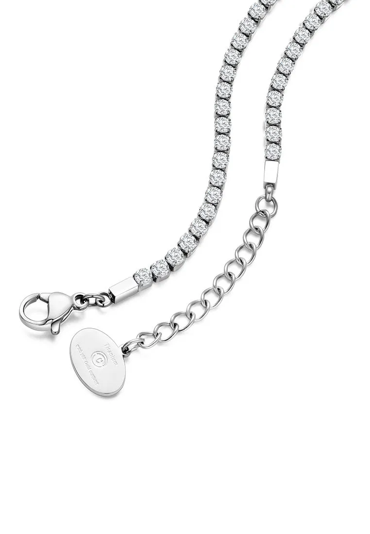 Maison Sparkling Cubic Zirconia Tennis Bracelet