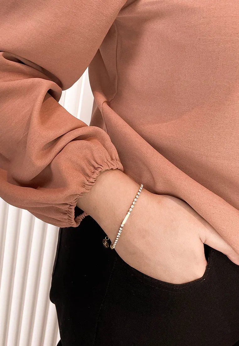 Maison Sparkling Cubic Zirconia Tennis Bracelet