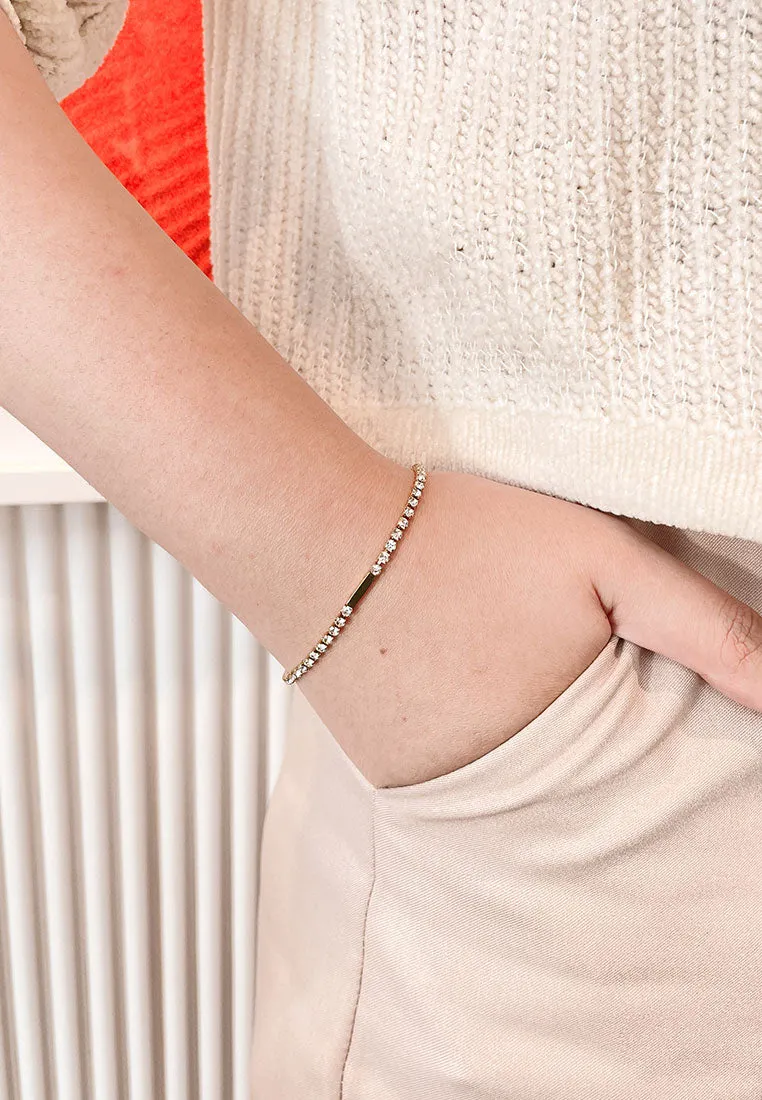 Maison Sparkling Cubic Zirconia Tennis Bracelet