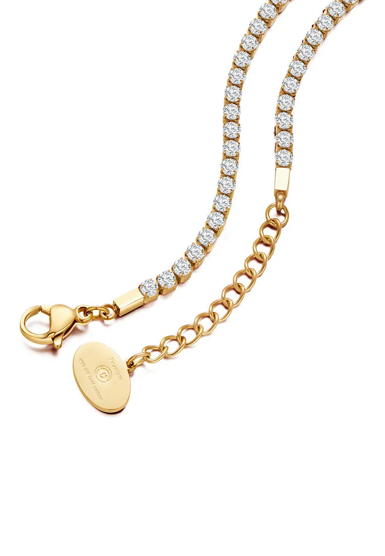 Maison Sparkling Cubic Zirconia Tennis Bracelet
