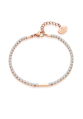Maison Sparkling Cubic Zirconia Tennis Bracelet