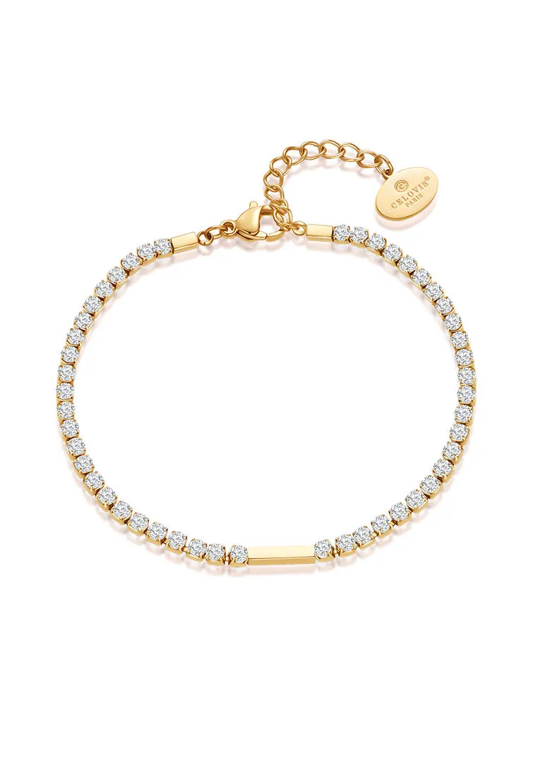 Maison Sparkling Cubic Zirconia Tennis Bracelet