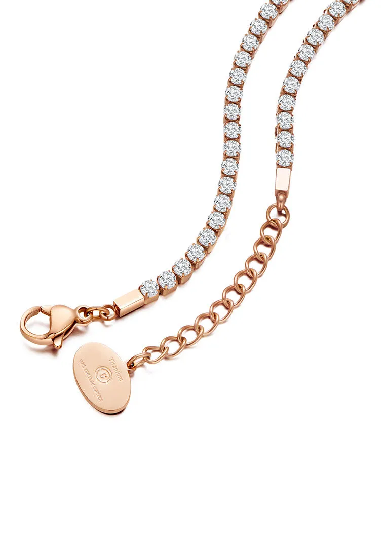 Maison Sparkling Cubic Zirconia Tennis Bracelet