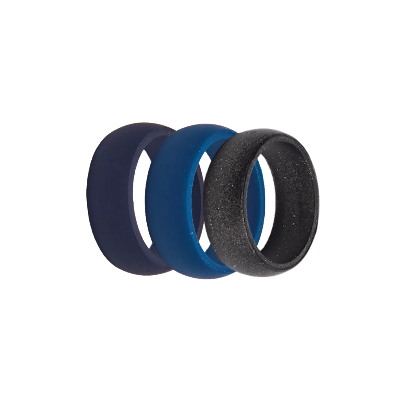 Mens Premium Silicone Ring Set - Pack of 3