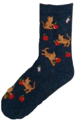 MHS K Bell Cats and Apples Socks