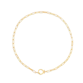 Mint Paperclip Necklace