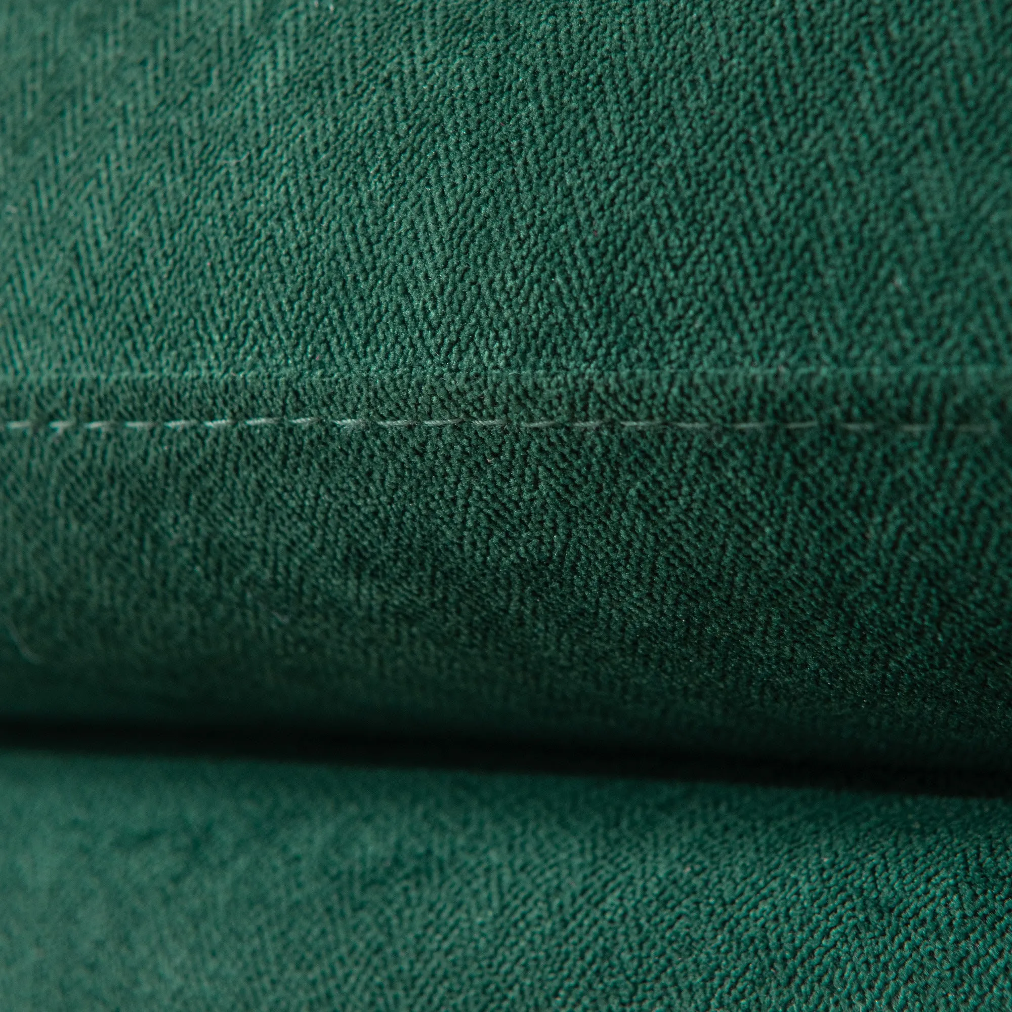 Modern Armless Loveseat Couch;  Armless Settee Bench;  Emerald Cotton Linen-59.8''