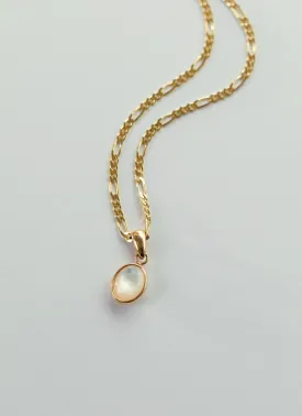 Mother of pearl charm 14k gold