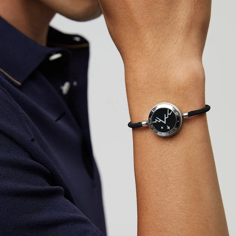 Mountain & Sea Touch Bracelets with Milan Rope (Black Black)
