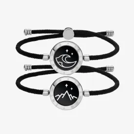 Mountain & Sea Touch Bracelets with Milan Rope (Black Black)