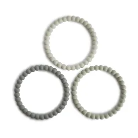 Pearl Teething Bracelet 3-pack (Green Tea/Cool Gray/Sea Salt)