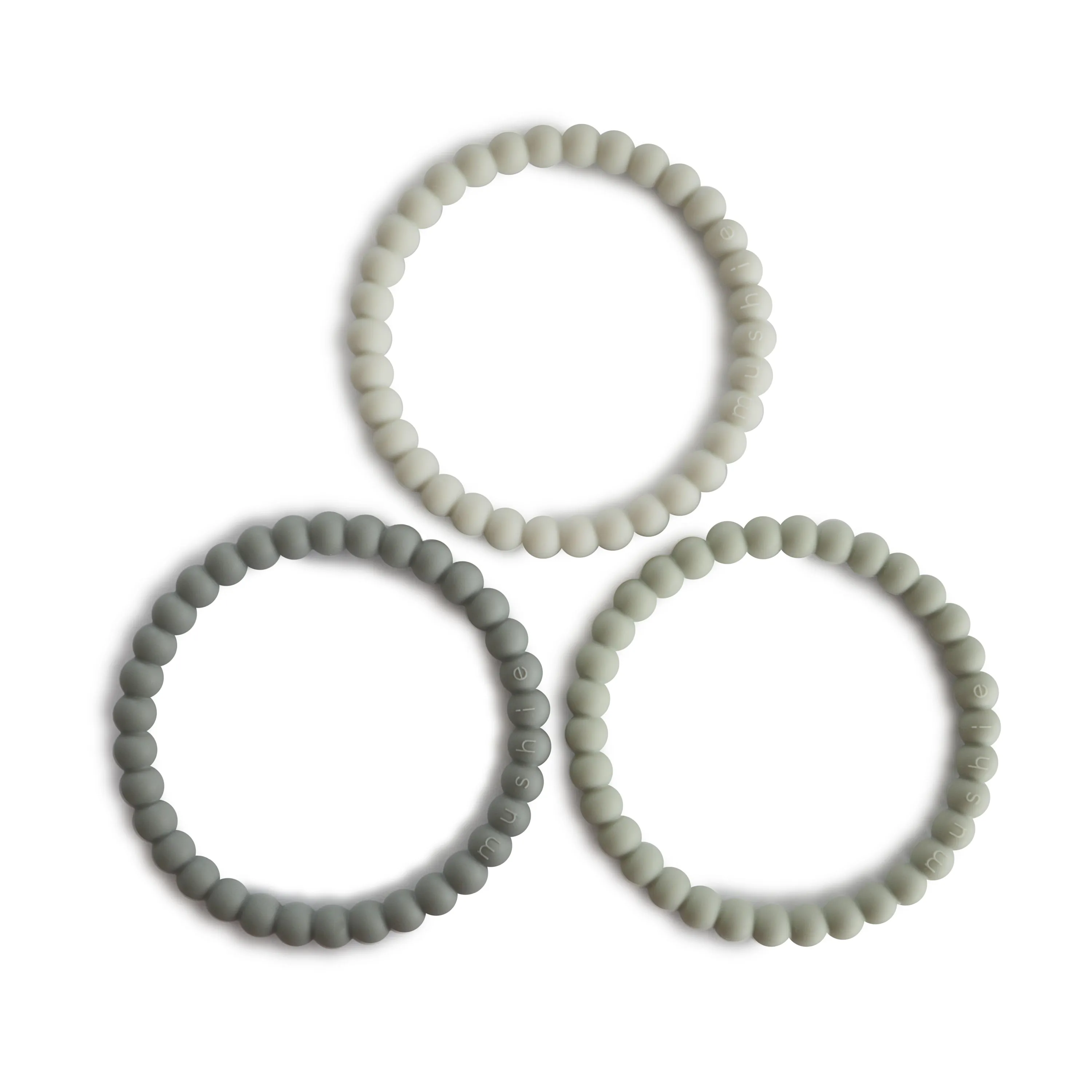 Pearl Teething Bracelet 3-pack (Green Tea/Cool Gray/Sea Salt)