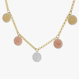 Personalized Diamond Medallion Necklace