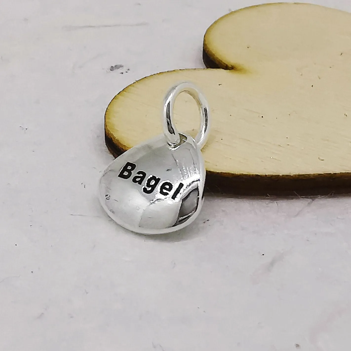 Pet Paw Print Personalised Silver Charm