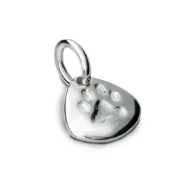 Pet Paw Print Personalised Silver Charm