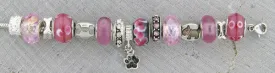 Pink Dog Charm Bracelet
