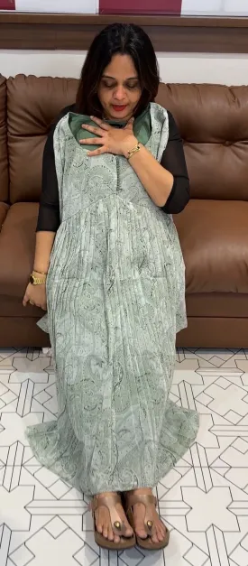 PRINTED GEORGETTE  TOP - IHA 14080
