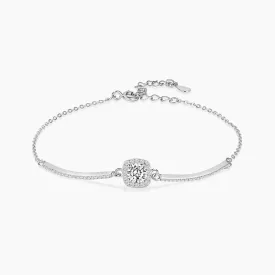Radiant Cut Moissanite Adjustable Bracelet