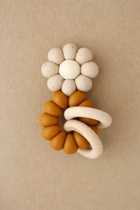 Rattle Teether - Chamomile | Speckled Vanilla