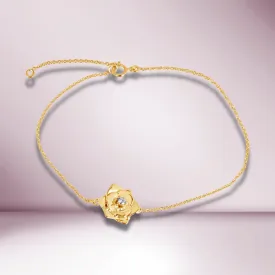 Ready to Ship Flower Diamond Bracelet (0.07 ct.) in 18K Gold