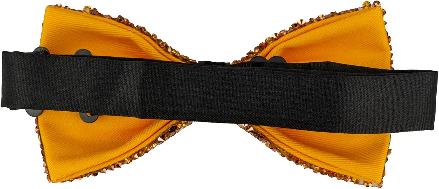 Rhinestone Bow Ties for Men Pre Tied Sequin Bowties Adjustable Variety of Colors