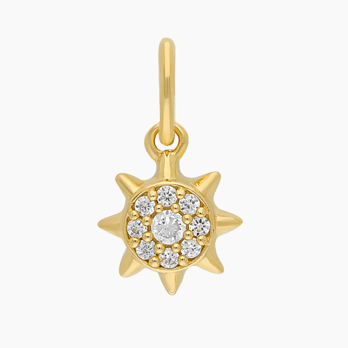 Roma Sun CZ Charm (Gold)