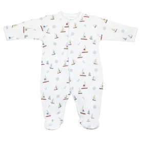 Sailing Printed Footie | Baby Boy
