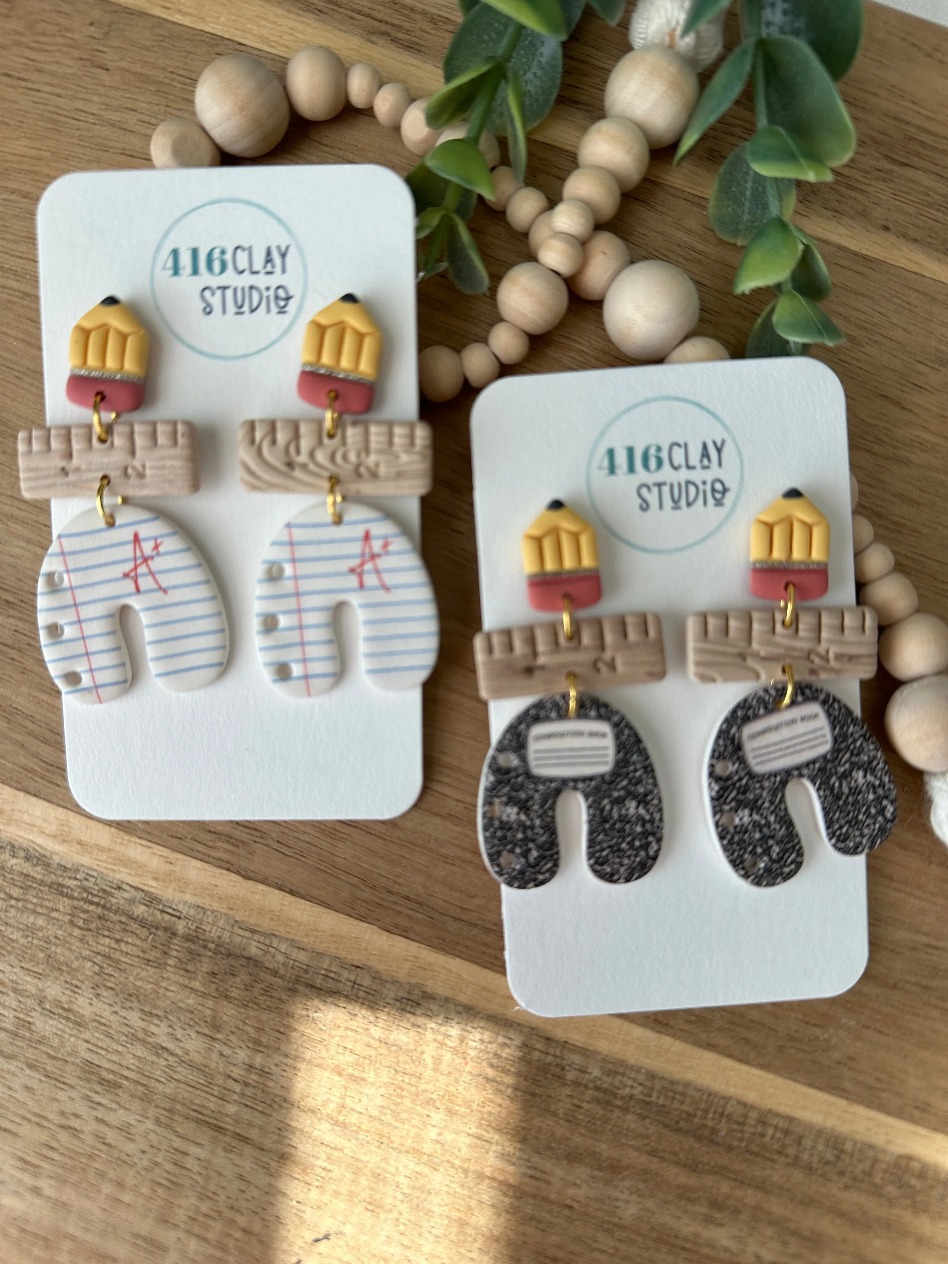 School Days Arch Earrings (Two Styles)