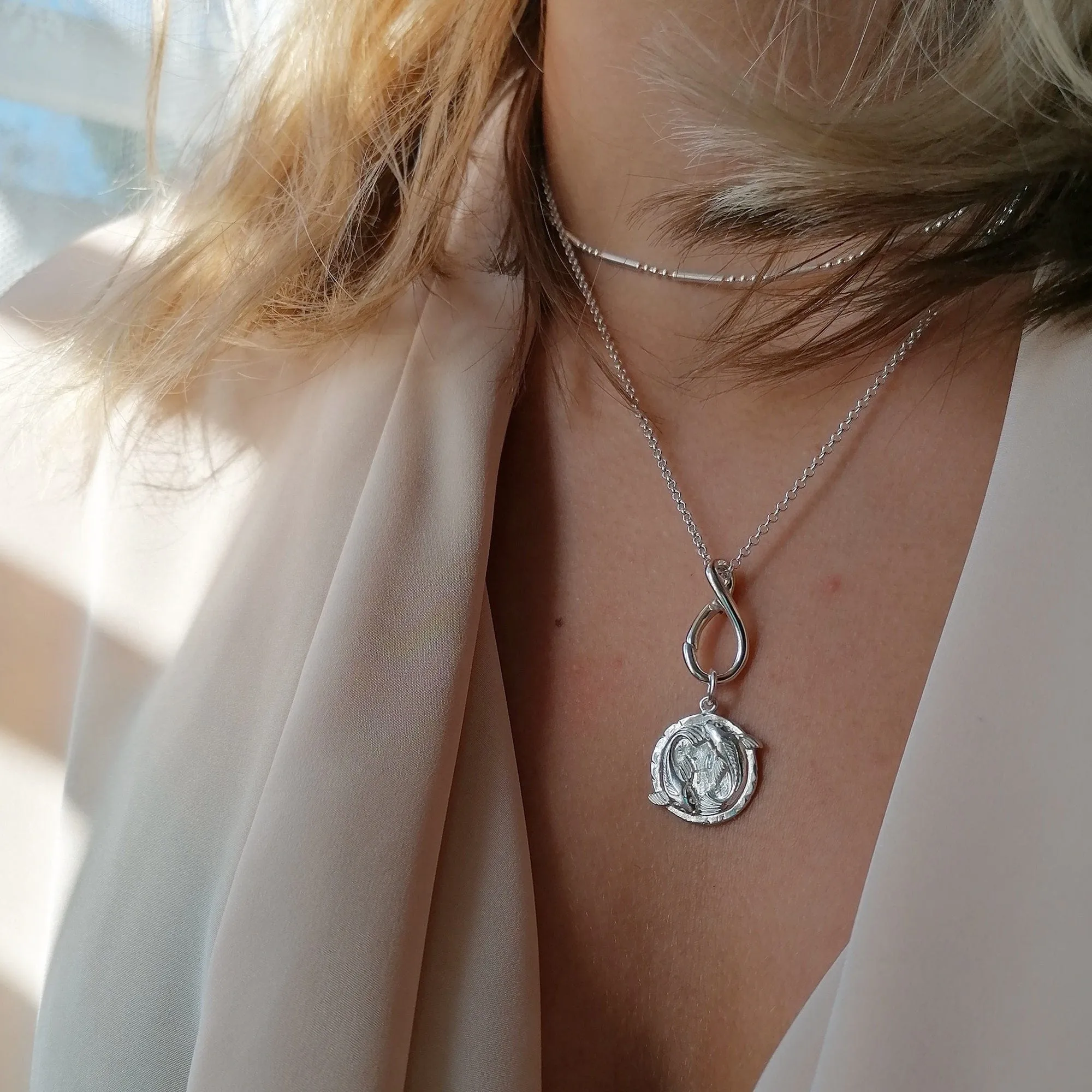Silver Infinity Charm Lock