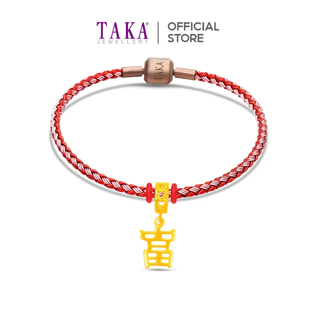 TAKA Jewellery 916 Gold Charm Riches 暴“ ”富“