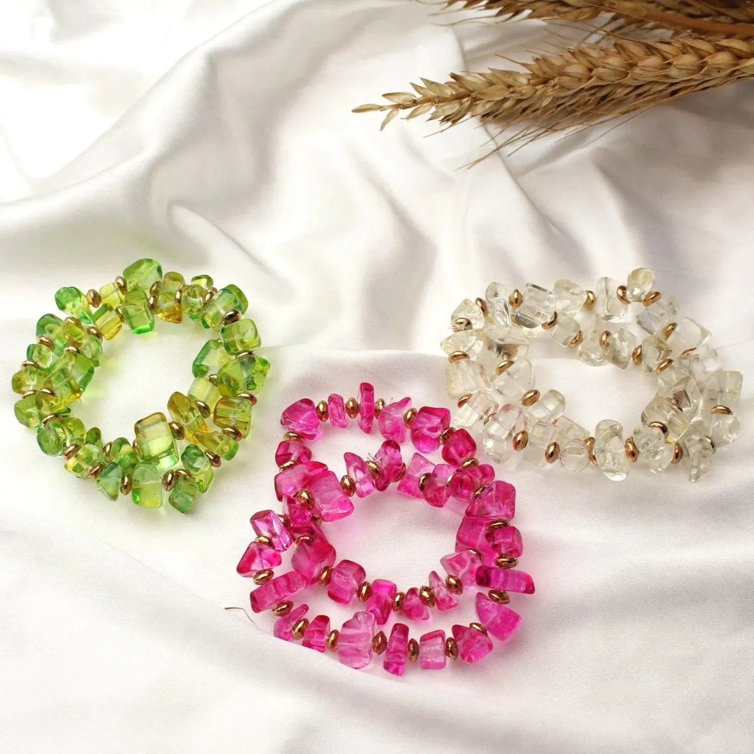 TFC Summer Neon Beads Bracelet Stack (Set of 6)