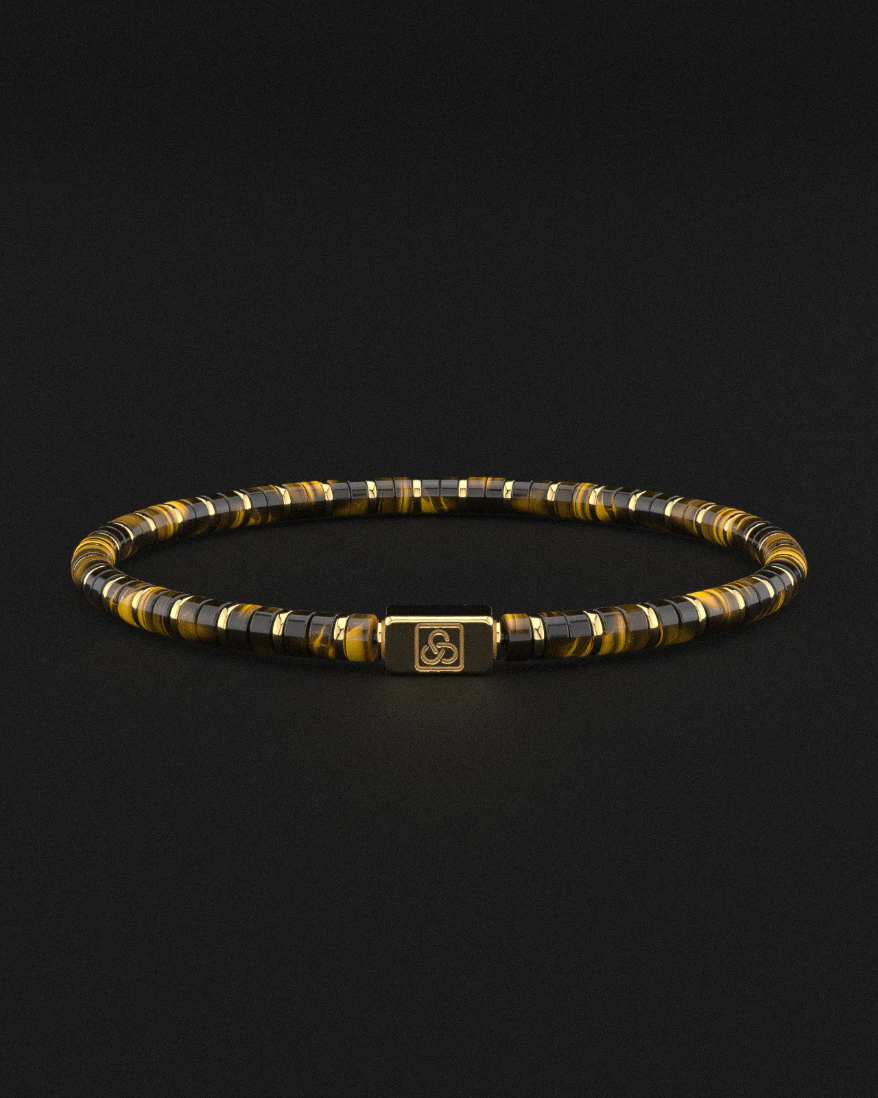 Tiger Eye Bracelet 4mm | Spacer #2