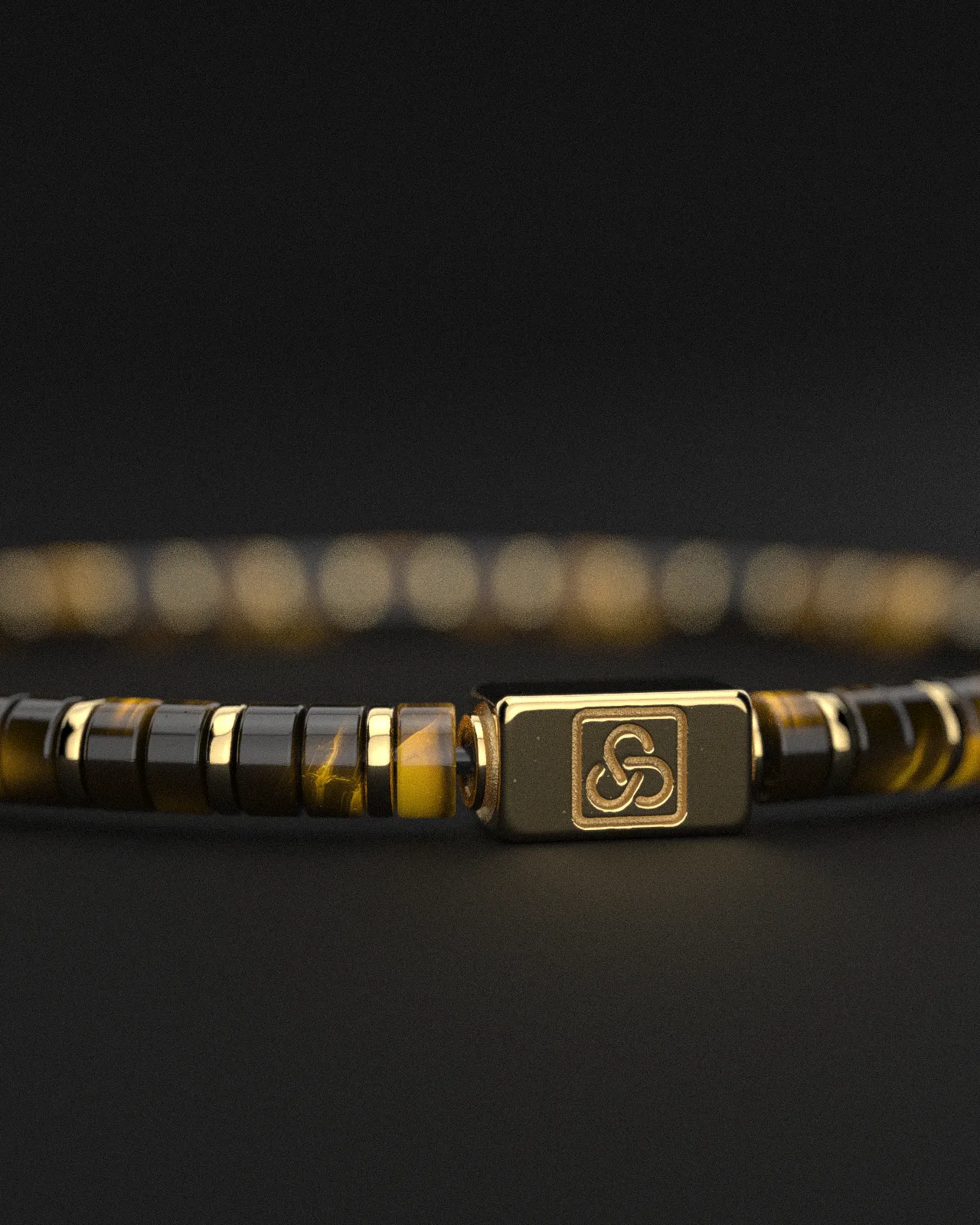 Tiger Eye Bracelet 4mm | Spacer #2