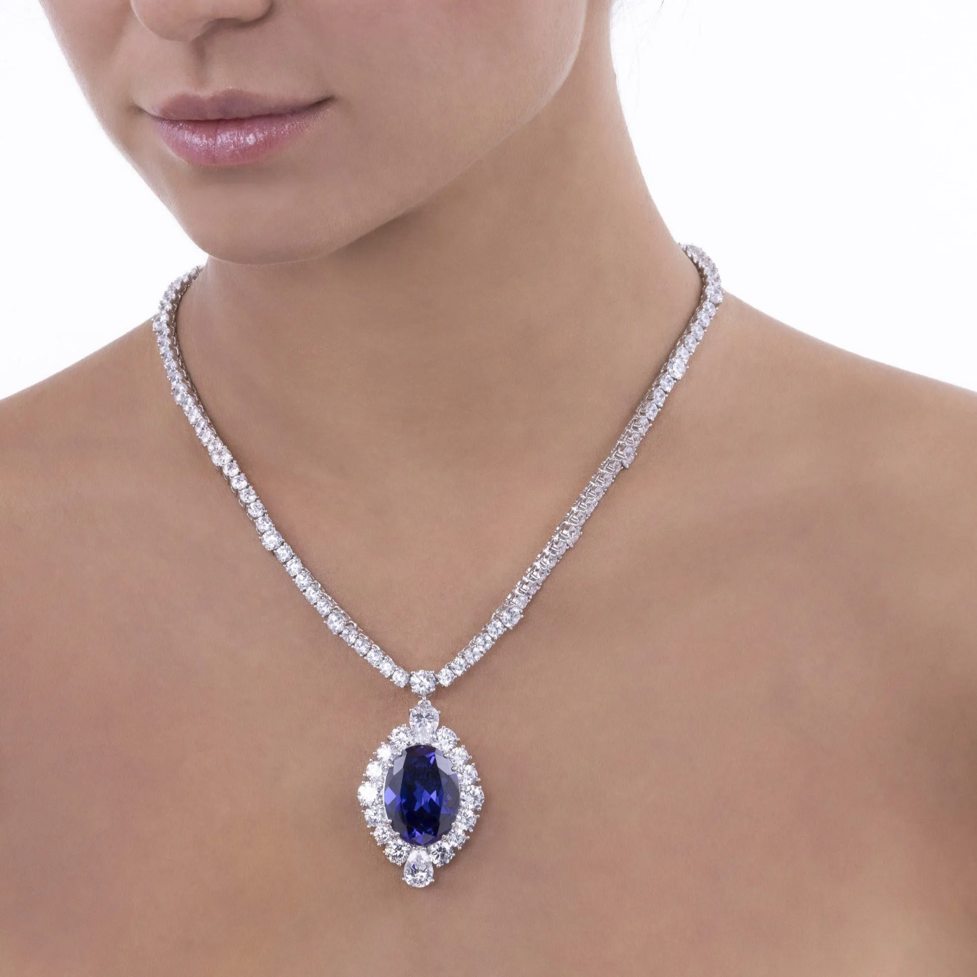 Titanic-ish Blue Sapphire Statement Necklace